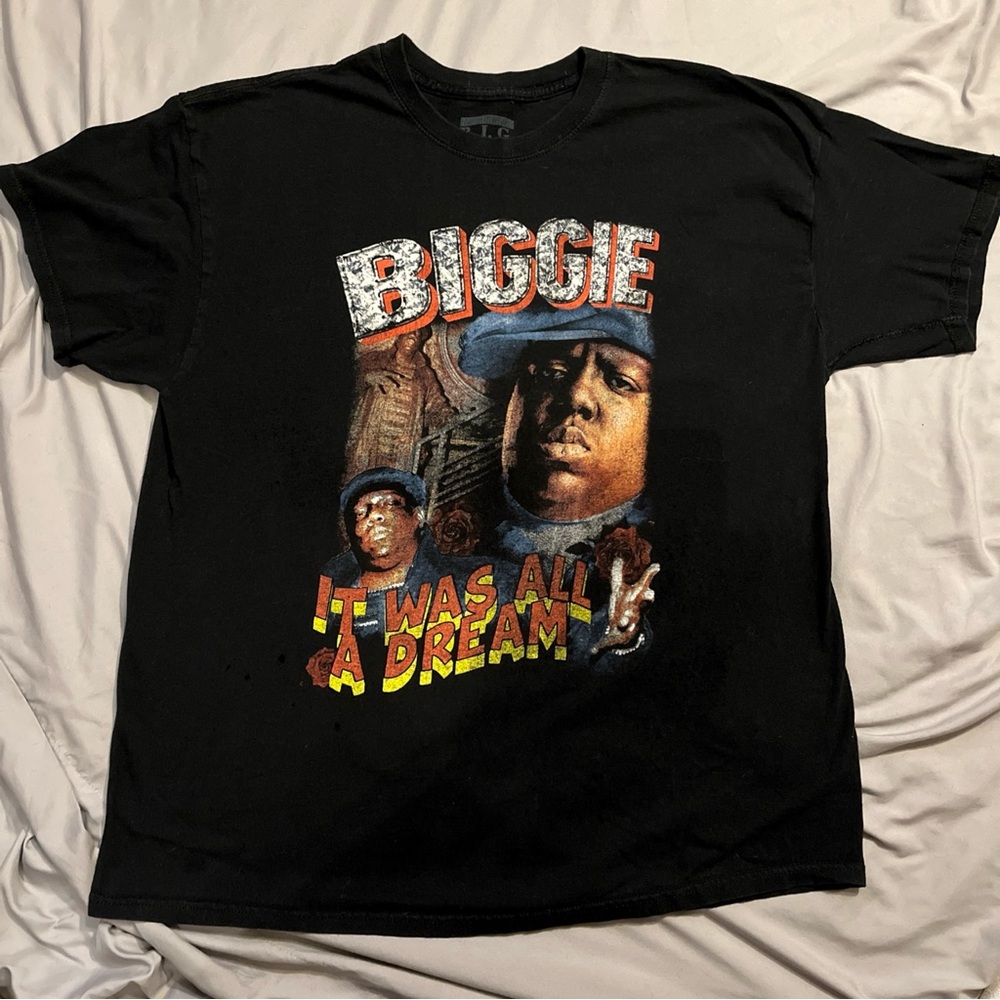 Notorious B.I.G: Biggie “It Was All A Dream” Black 100% Cotton Graphic T Size XL